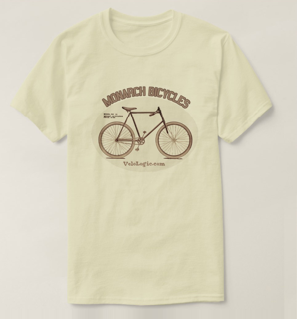 vintage cycling tee shirt monarch bicycle flat 1