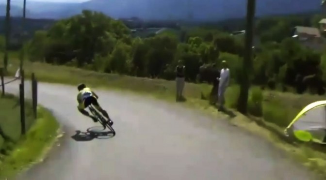 Peter Sagan Plummets Down Col de Manse Stage 16 TdF 2015