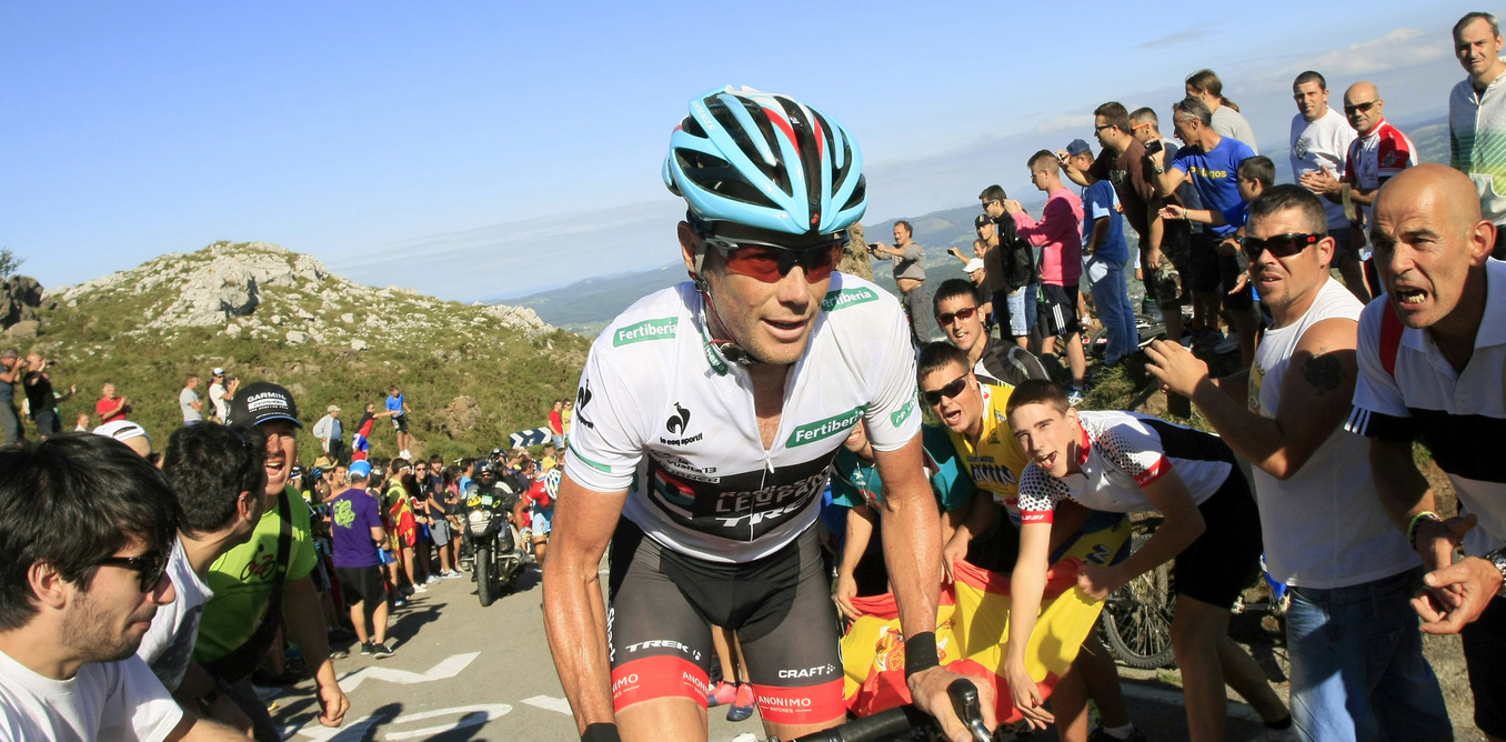 Christopher Horner climbs during the 18th stage of La Vuelta cycling ...